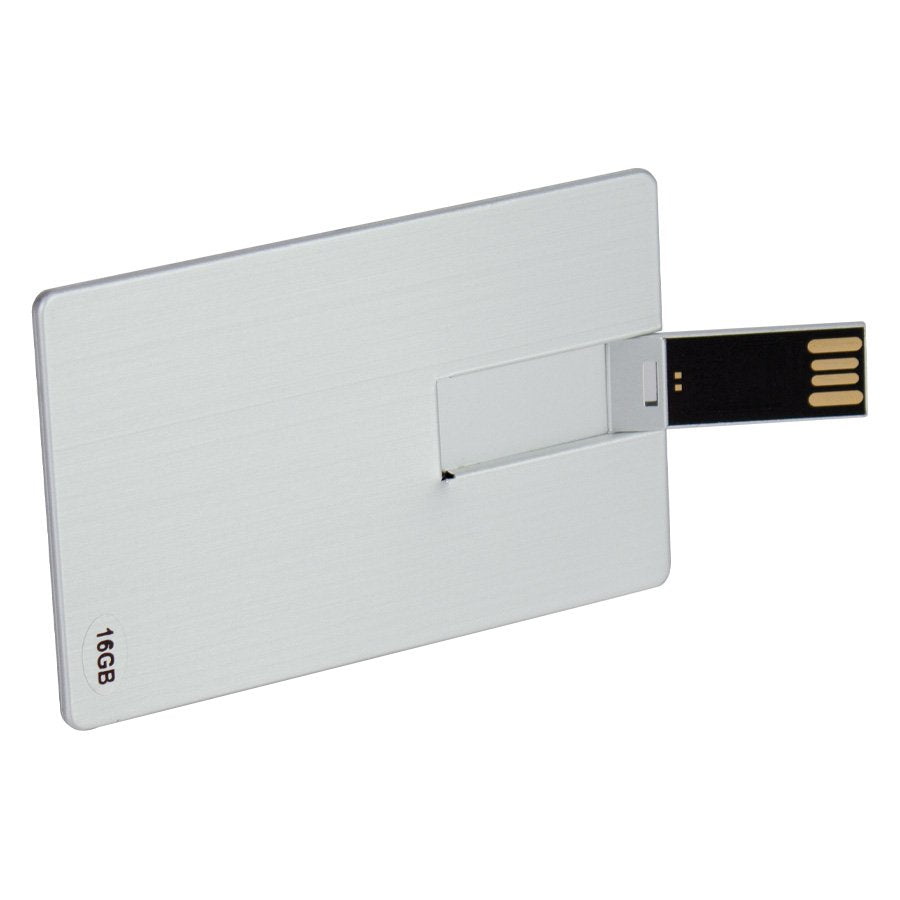 USB Pendrive 16GB Credit Card Plateado