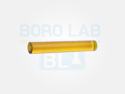 Tubo Borosilicato 3.3 Amarillo Transparente 25 mm Ø x 4 mm Pared x 1350 mm Largo