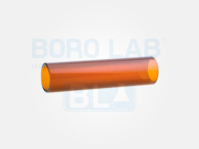 Tubo Borosilicato 3.3 Ámbar Transparente 32 mm Ø x 4 mm Pared x 1350 mm Largo