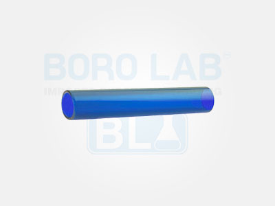 Tubo Borosilicato 3.3 Azul Transparente 25 mm Ø x 4 mm Pared x 1350 mm Largo