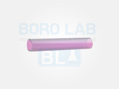 Tubo Borosilicato 3.3 Rosado Transparente 25 mm Ø x 4 mm Pared x 1350 mm Largo
